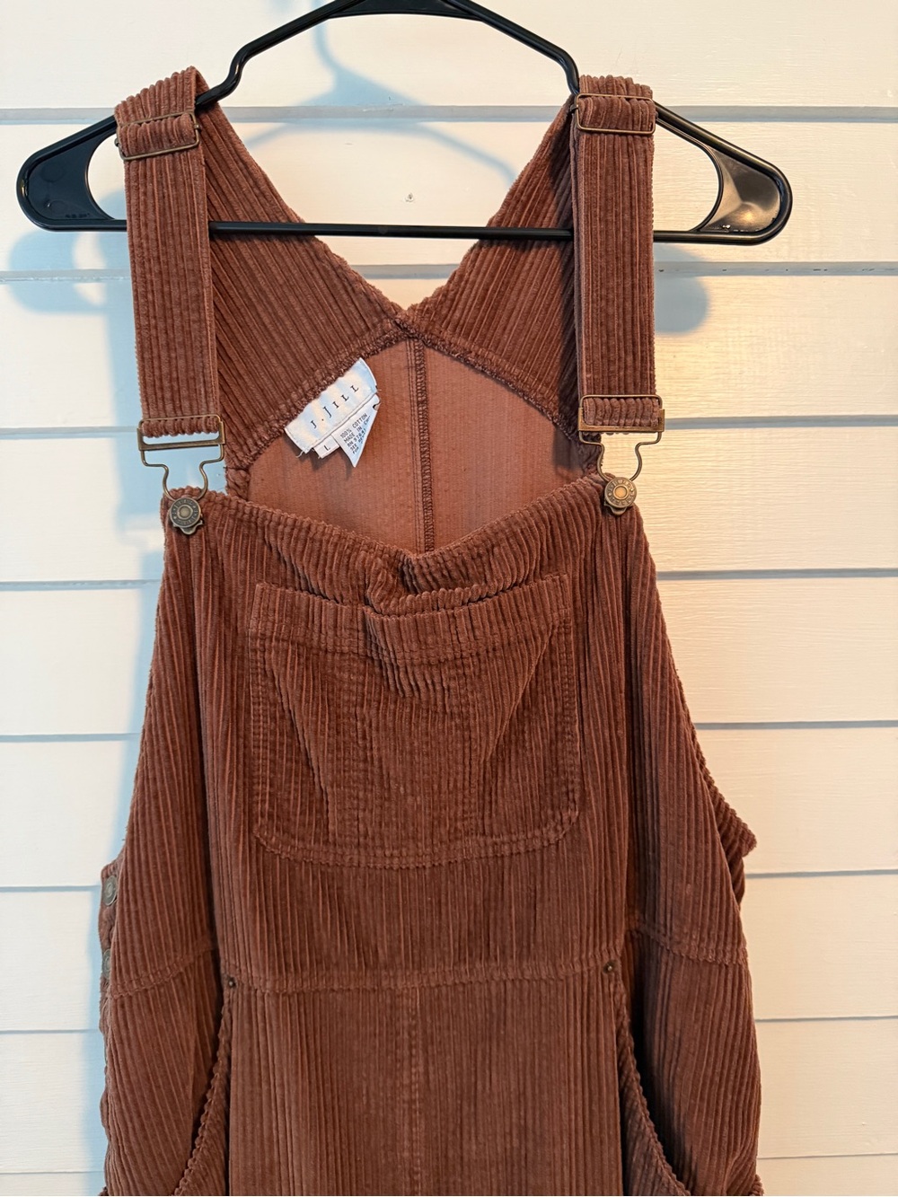 J. Jill | Vintage Brown Corduroy Overalls Dress | Size Large - Picture 5 of 9